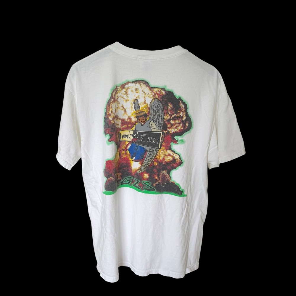 Vintage 90's Y2K GZS Ground Zero Support I Am I Be‎ T-Shirt XL